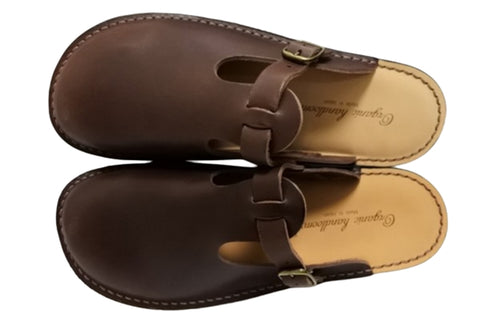 【Organic handloom GUDALUR ダークブラウン】クロッグサンダル(サボサンダル)